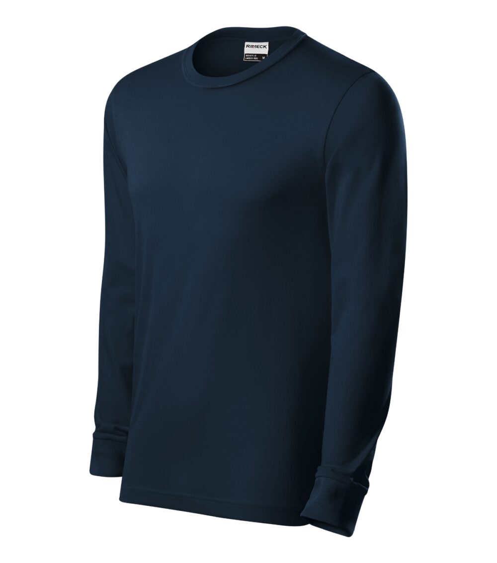 Koszulka unisex RIMECK Resist LS — Granatowy