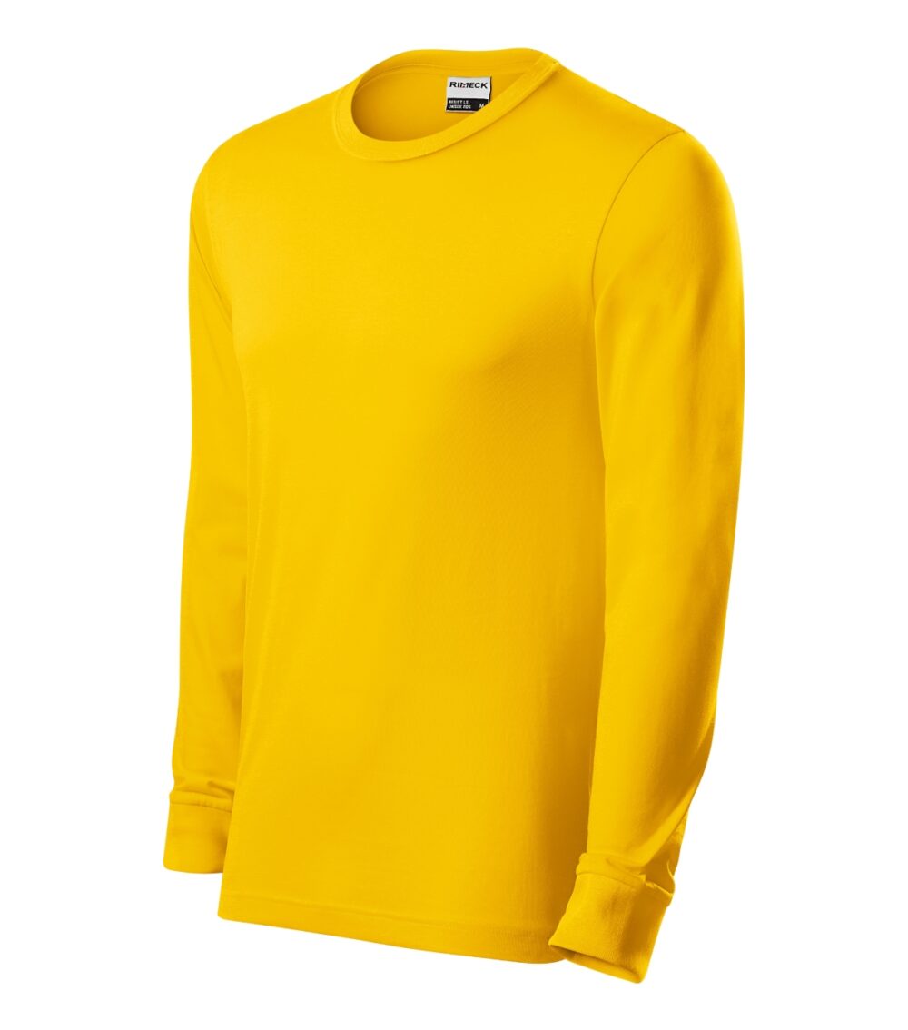 Koszulka unisex RIMECK Resist LS — Żółty