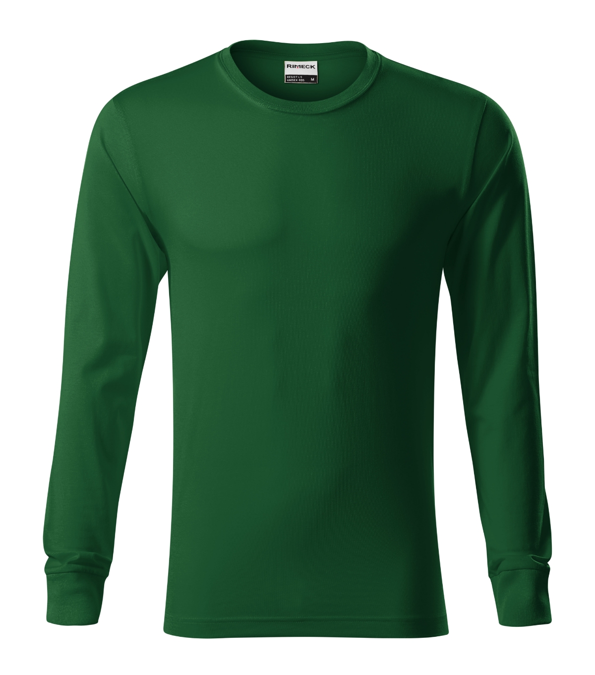 Koszulka unisex RIMECK Resist LS — Zieleń butelkowa - obrazek 2