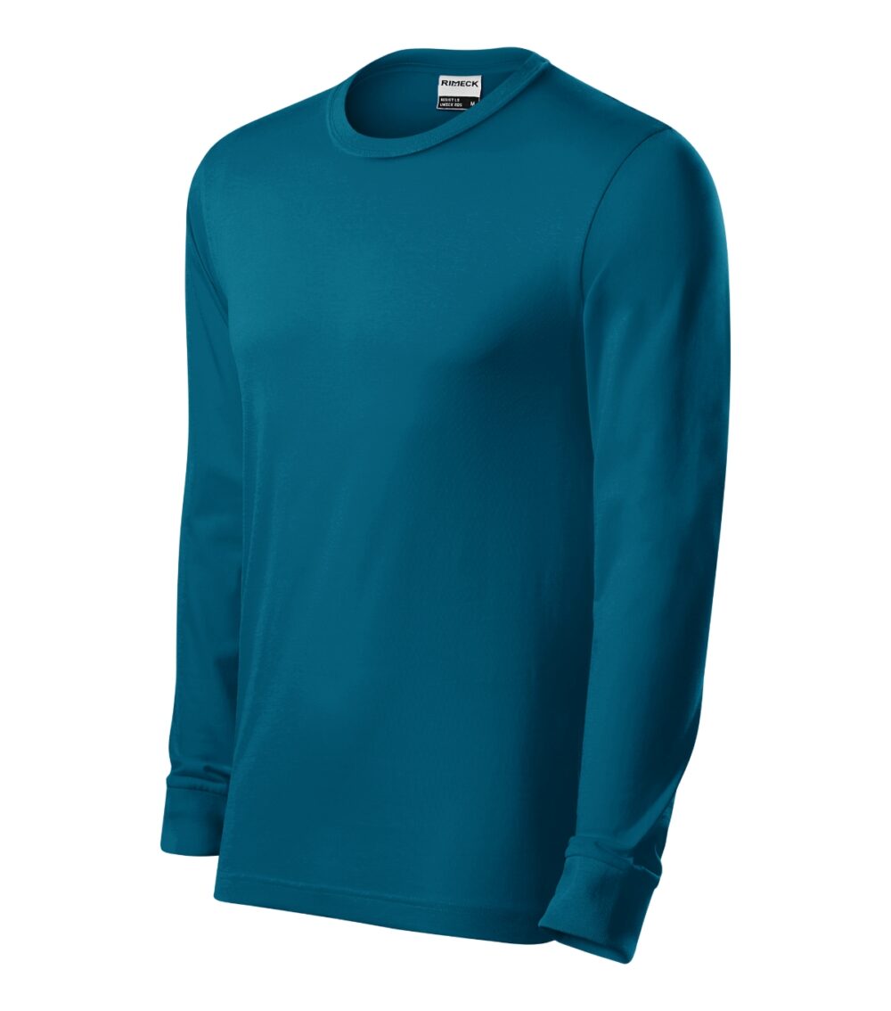 Koszulka unisex RIMECK Resist LS — Petrol blue
