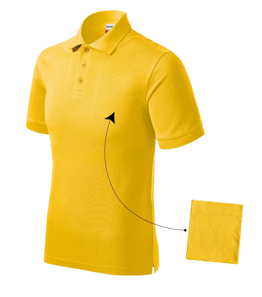 Koszulka polo męska RIMECK Resist Heavy Polo — Żółty