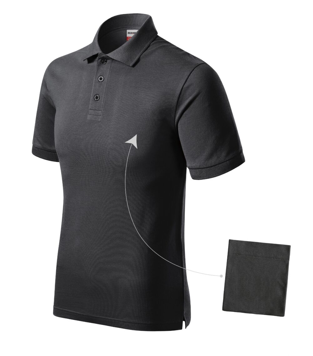 Koszulka polo męska RIMECK Resist Heavy Polo — Ebony gray