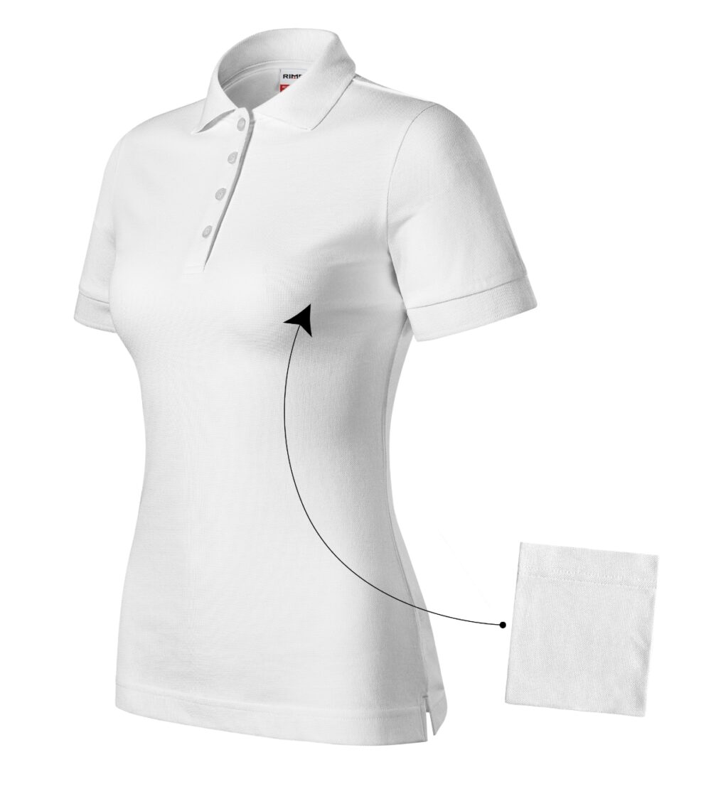 Koszulka polo damska RIMECK Resist Heavy Polo — Biały