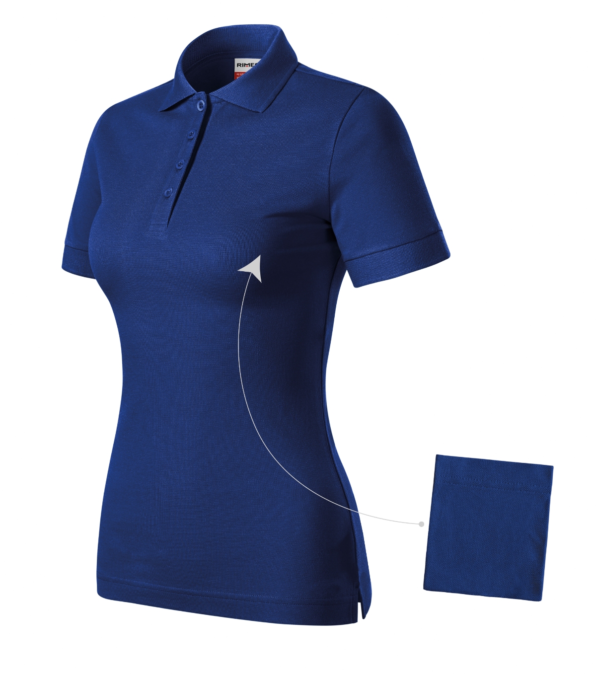 Koszulka polo damska RIMECK Resist Heavy Polo — Chabrowy