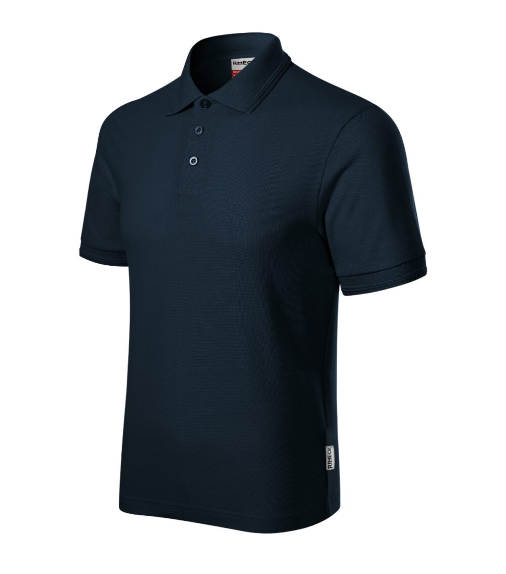 Koszulka polo męska RIMECK Reserve — Granatowy 02 (brand label)