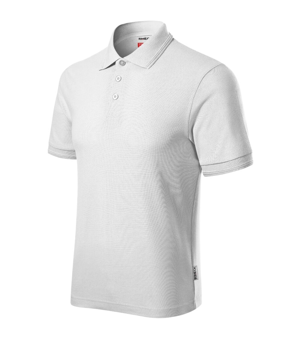 Koszulka polo męska RIMECK Reserve — Biały 00 (brand label)