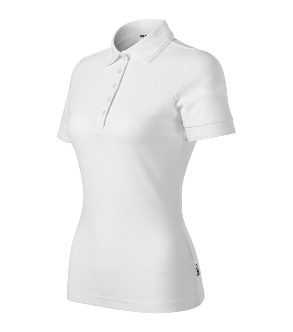 Koszulka polo damska RIMECK Reserve — Biały 00 (brand label)