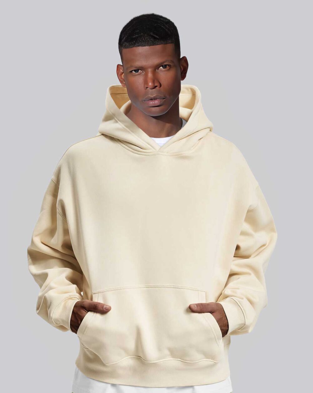 Bluzy Dresowe JHK KANGOROO OVERSIZE 320 — Maślany