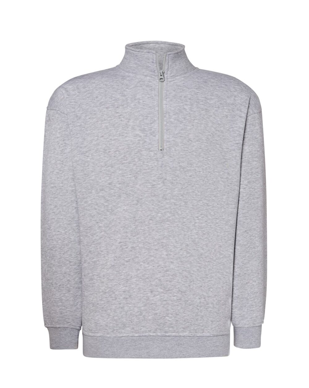 Bluzy Dresowe JHK SWRA ZIP HALF ZIP — Popielaty Melanż