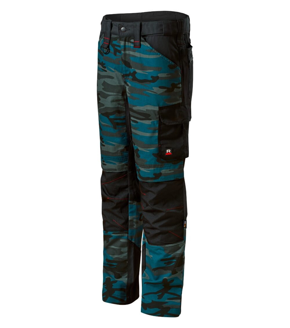 Spodnie robocze męskie RIMECK Vertex Camo — Camouflage petrol